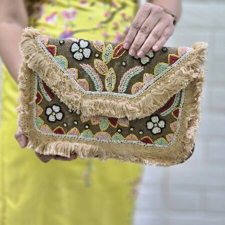 FR Vintage Floral Fringe Bag