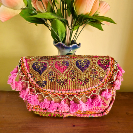 FR Pink Royal Ethnic Clutch