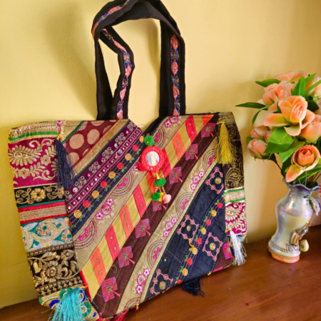 FR Vibrant Patchwork Tote